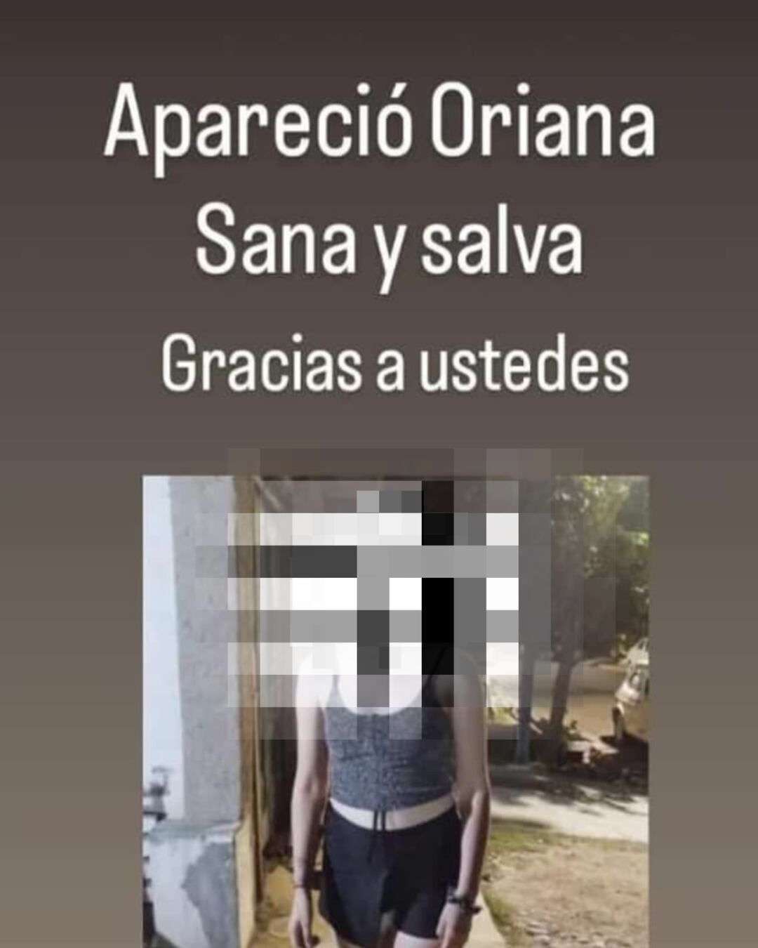 La familia de Oriana agradeció por la viralización de su imagen