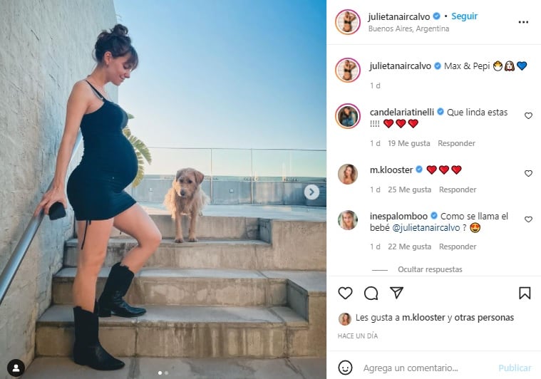 Julieta Nair Calvo posó en topless y sus seguidores murieron de la ternura por su pancita de embarazada