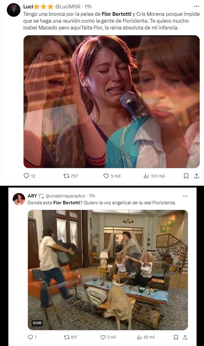 Quejas en las redes sociales por la ausencia de Flor Bertotti en el Cris Morena Day (X)