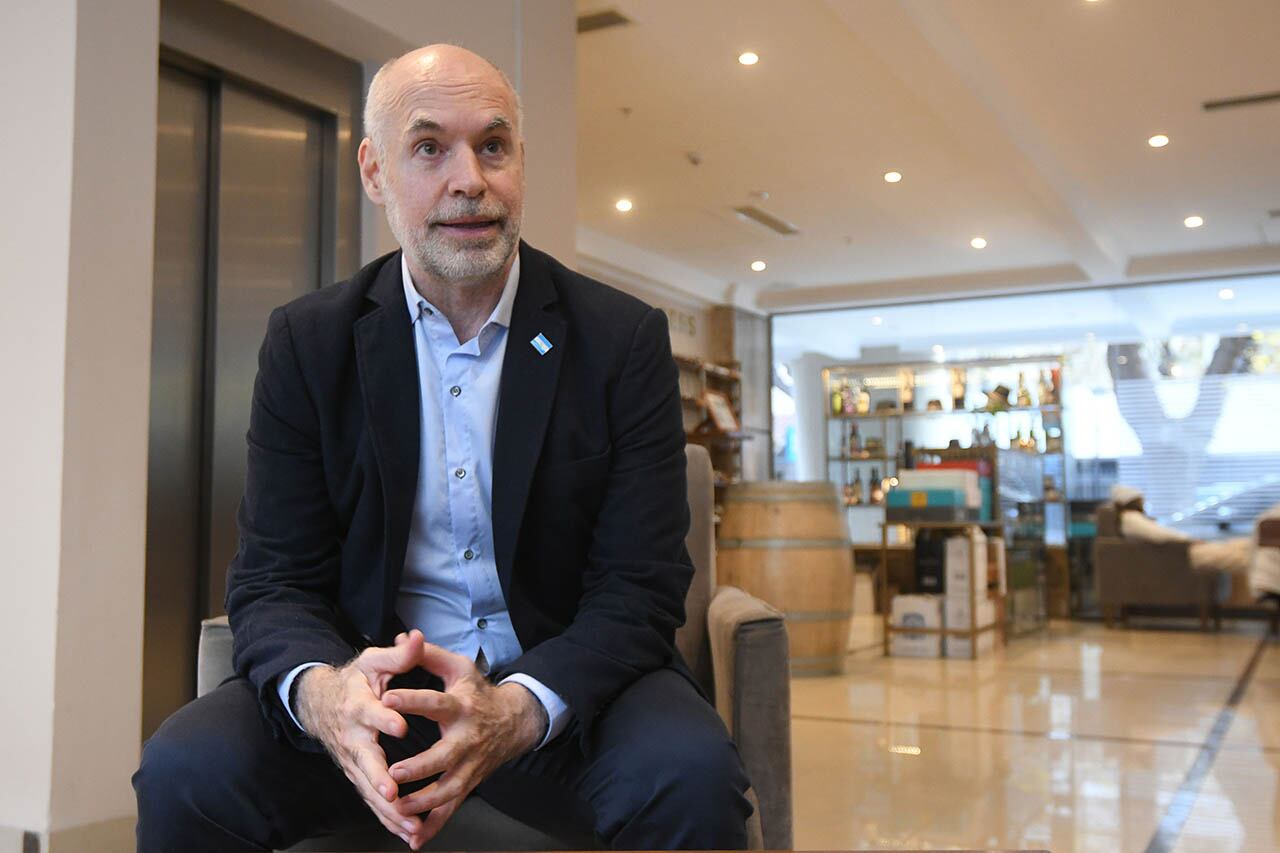 Horacio Rodriguez Larreta, precandidato a presidente de la Nación, por Juntos por el Cambio. Foto: José Gutiérrez / Los Andes