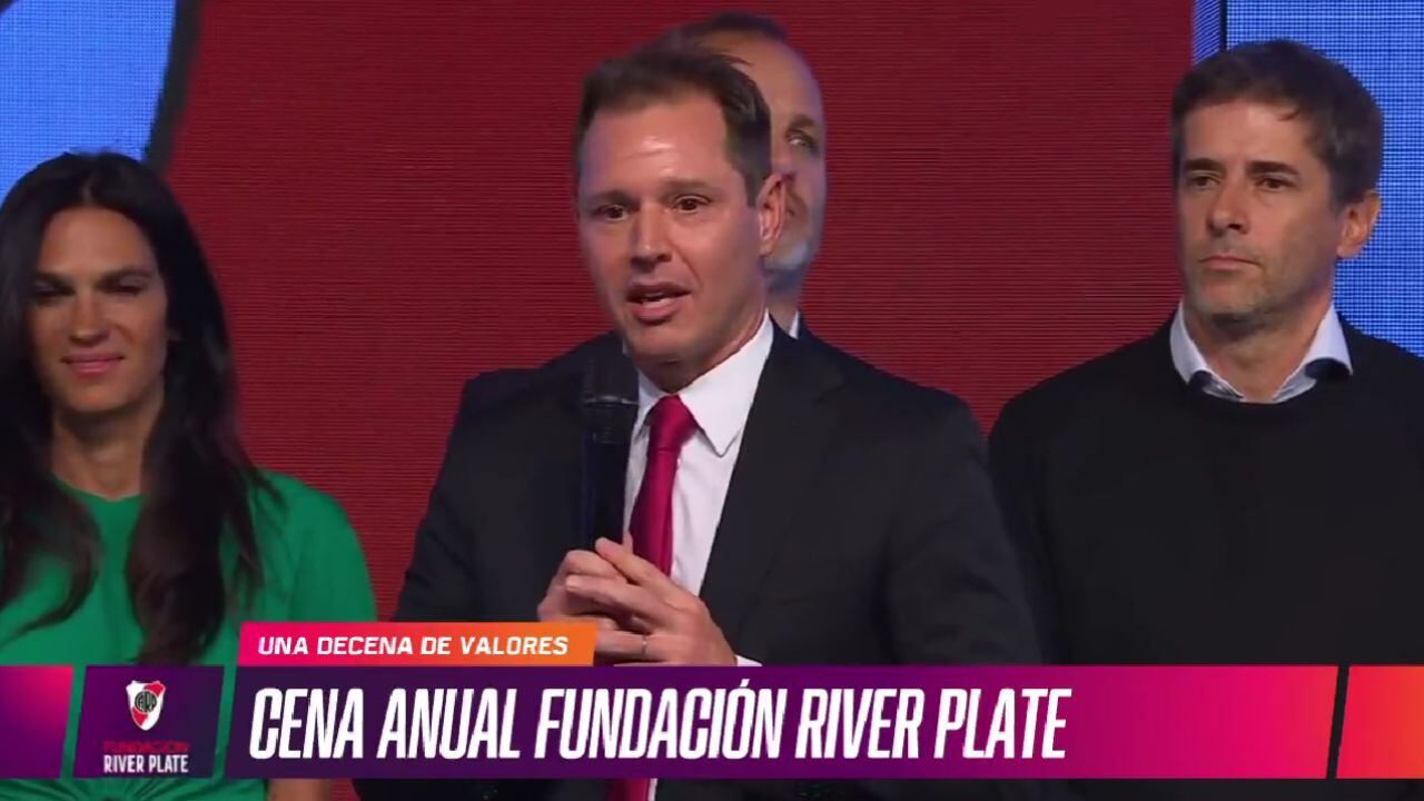 Jorge Brito, presidente de River, en la cena anual de la fundación.