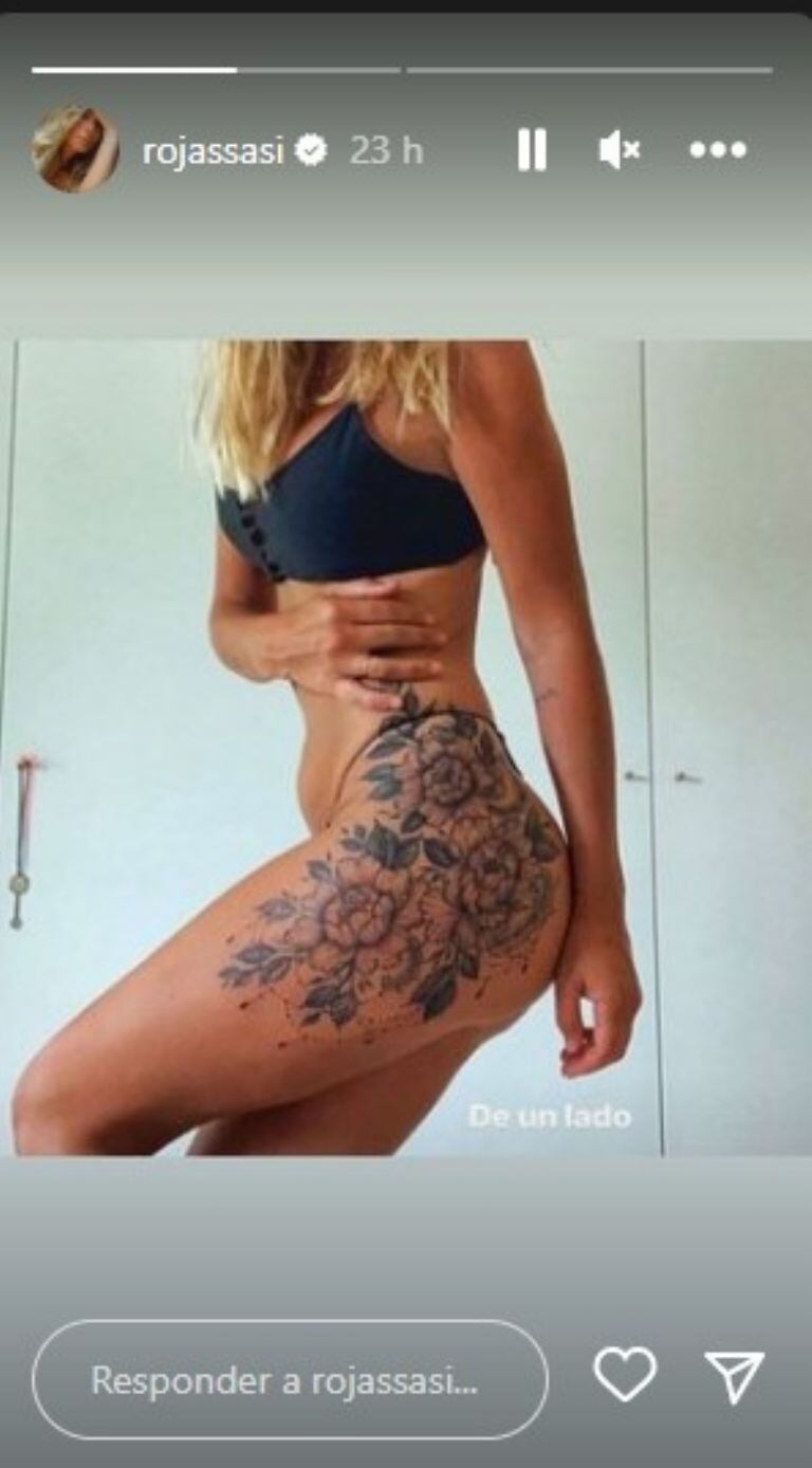 Sabrina Rojas mostró sus tatuajes y subió la temperatura.