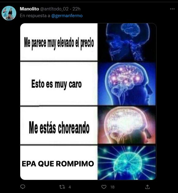 Pidió un sánguche de jamón y queso entre dos galletas, le cobraron 1.100 pesos, se quejó en las redes y fue viral. Foto: Twitter