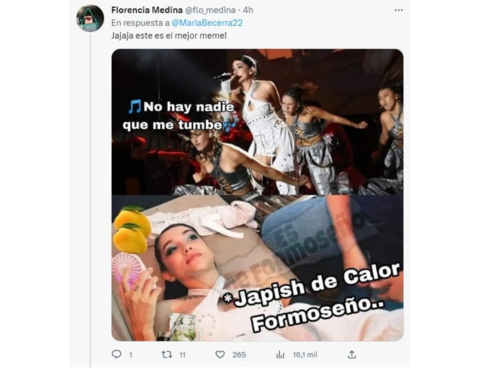 Memes de María Becerra. Foto: Captura de Twitter.