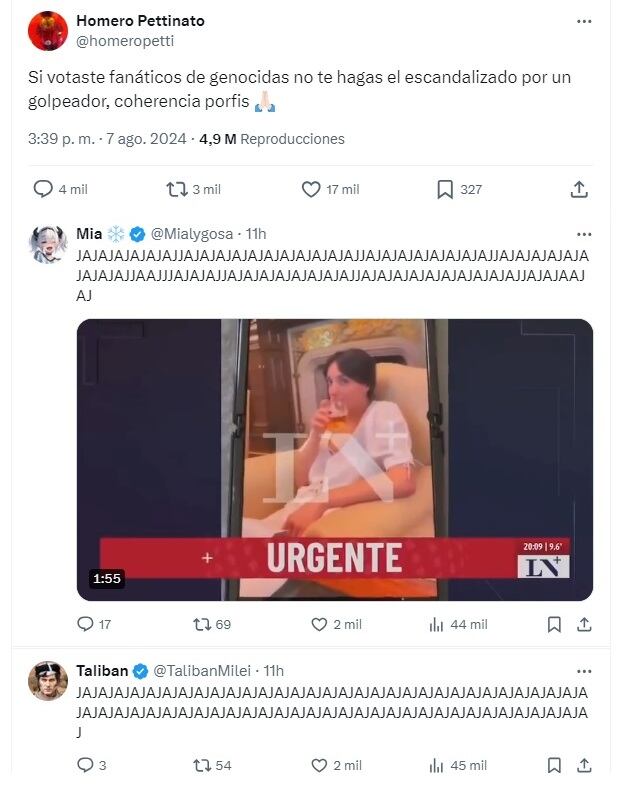 Tuit de Homero Pettinato y burlas en las redes sociales (X)