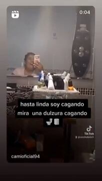 Polémico video de Camila, la hermana de Thiago Medina de Gran Hermano. Captura de Instagram.