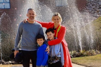 Cecilia Caramelito Carrizo junto a su familia. 