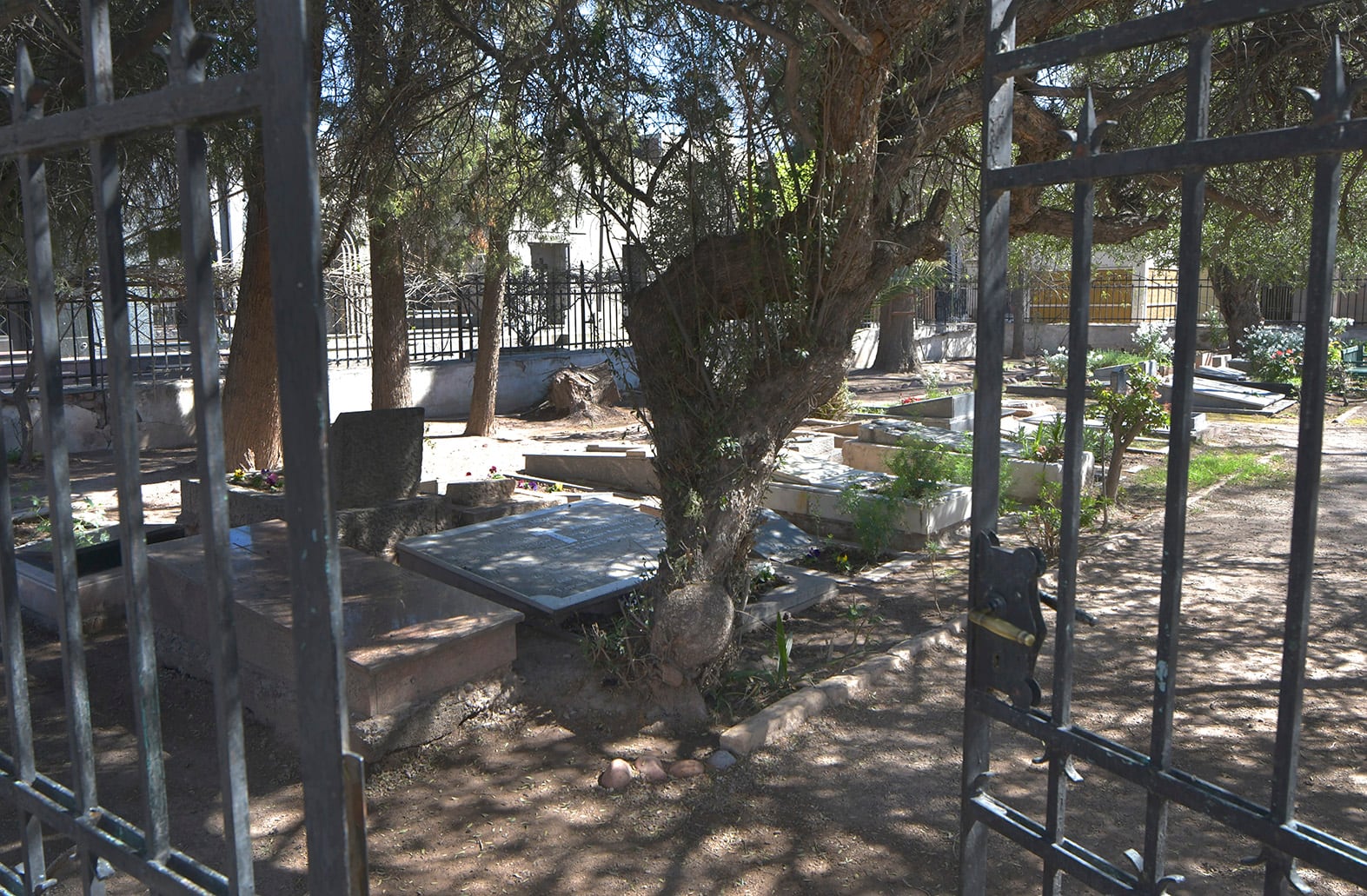 Así está el lugar donde descansan en paz Mary y Margaret, en el sector británico del cementerio de la Ciudad. Foto: Orlando Pelichotti / Los Andes