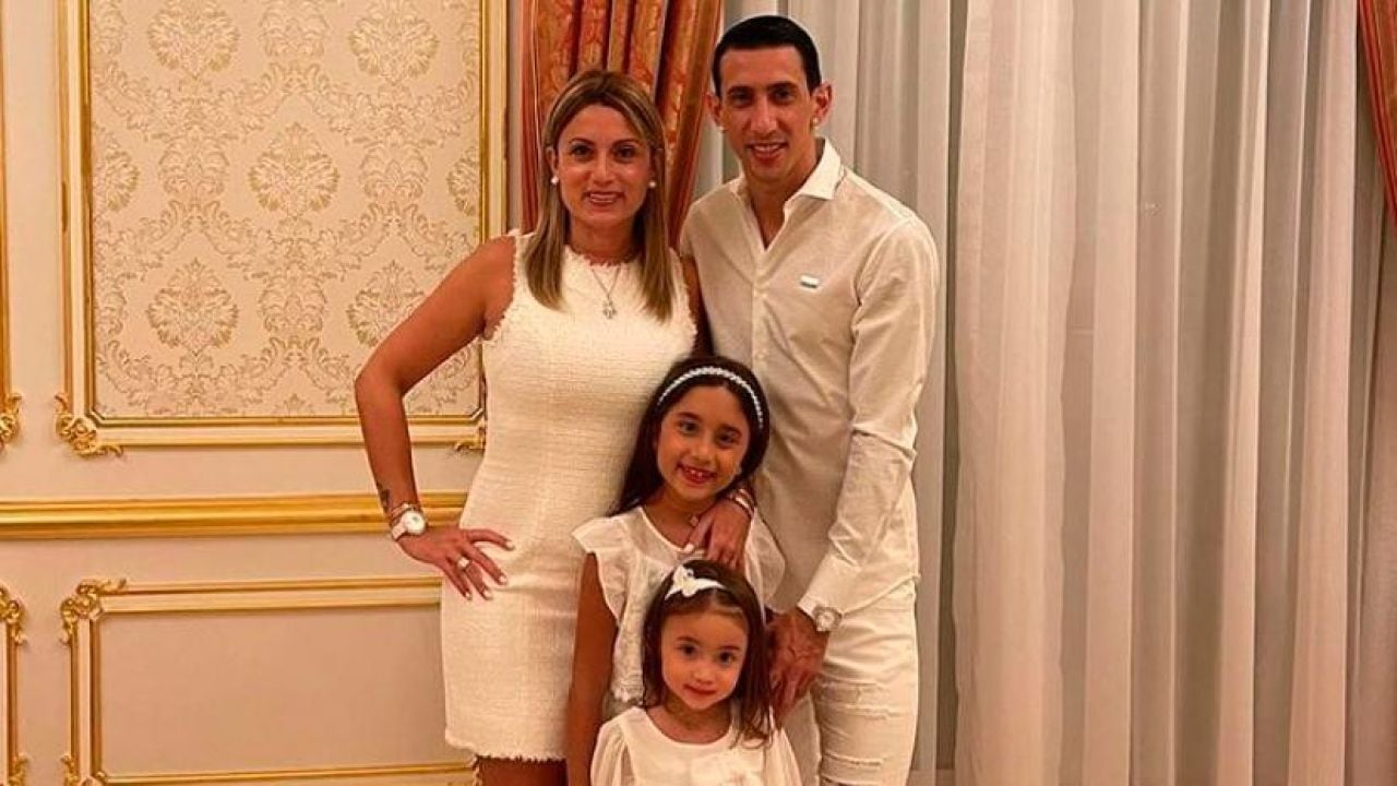 Ángel Di Maria y su familia