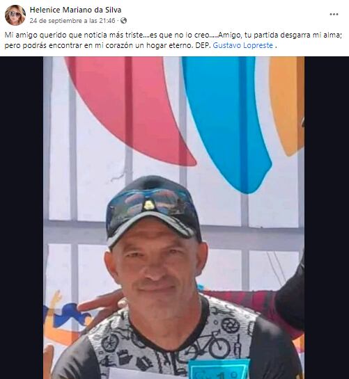 Los amigos de Gustavo Lopreste lo despidieron con profunda tristeza en las redes. Foto: captura.