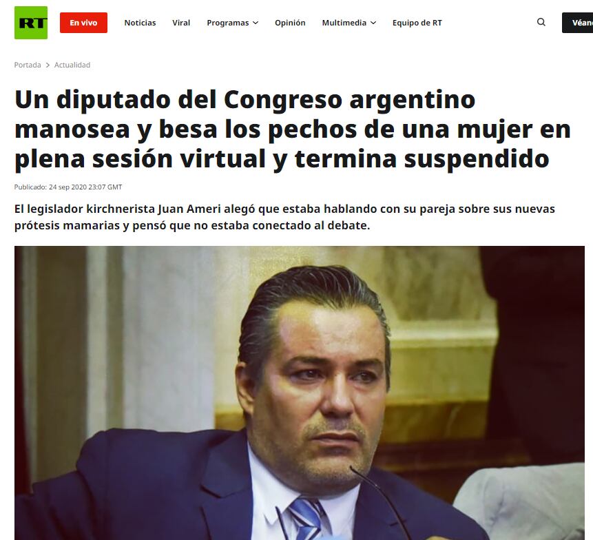 Portales de todo el mundo replicaron lo que ocurrió hoy en la sesión virtual de Diputados.