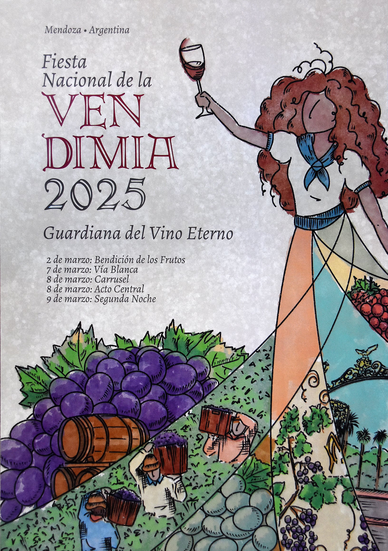 Presentaron la imagen oficial de la Fiesta de la Vendimia 2025. Prensa Gobierno