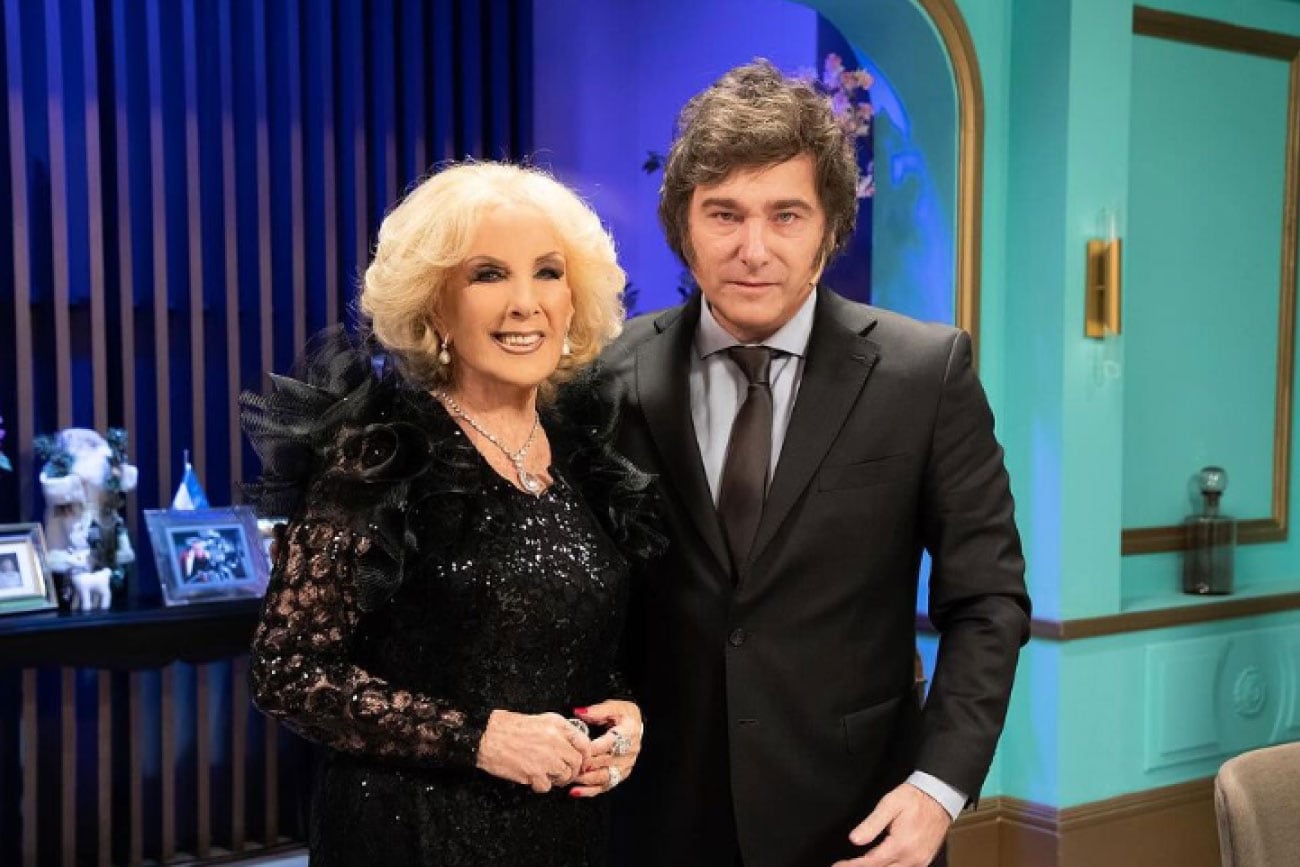 Mirtha Legrand y Javier Milei. (Instagram Mirtha Legrand)