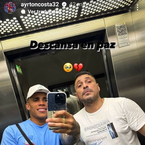 Costa, tío de Ayrton, el defensor del rojo. Foto Captura: Instagram / @ayrtoncosta32