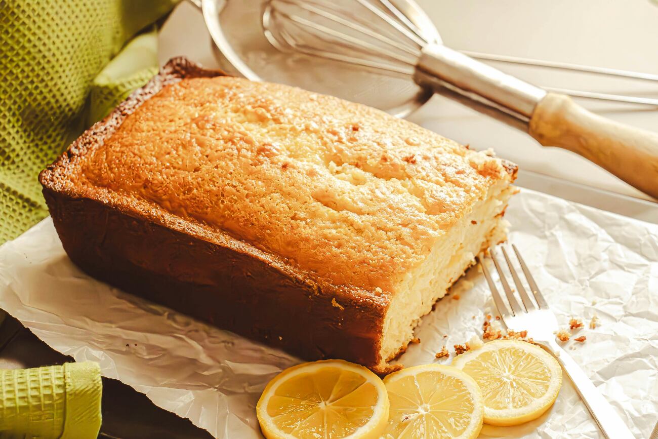 Budín de limón casero súper liviano y sin harina