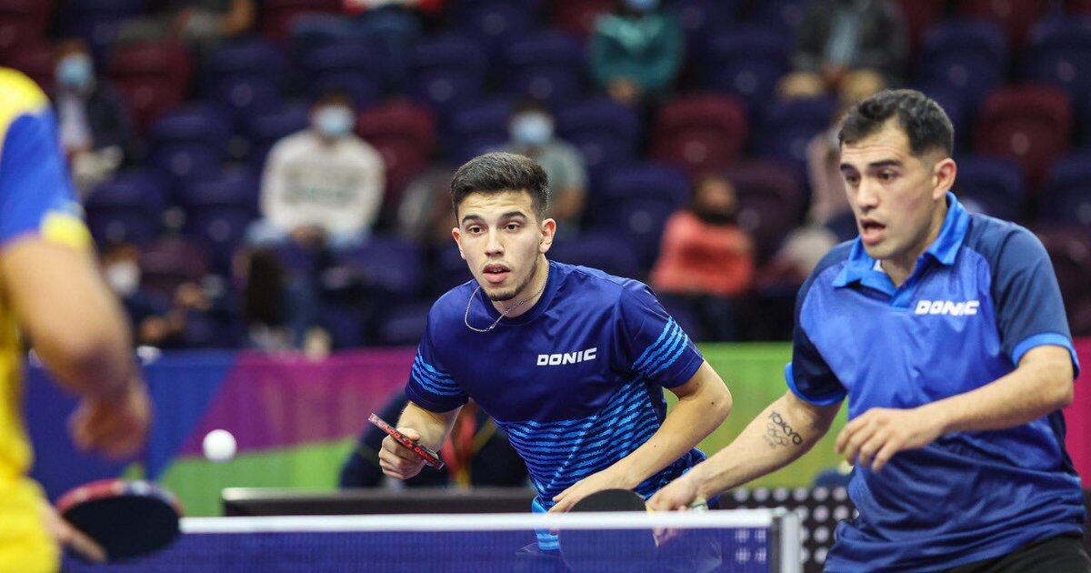 ¡Horacio Cifuentes y Gastón Alto, ganadores de la medalla dorada en Tenis de Mesa!. / Gentileza.