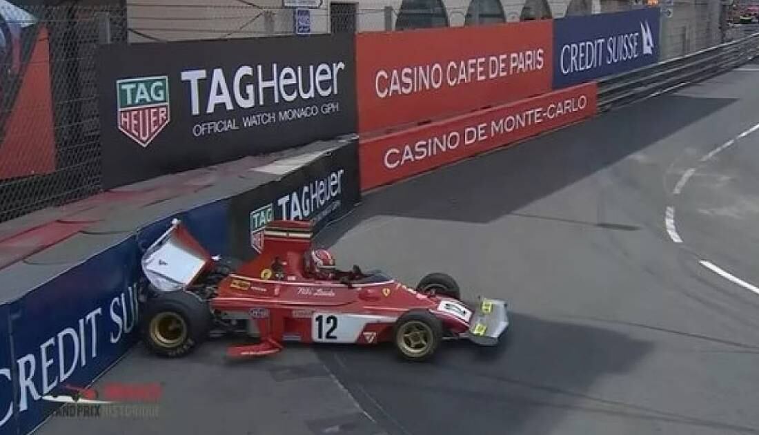 ¡Increíble! Leclerc se pegó con una Ferrari de Lauda