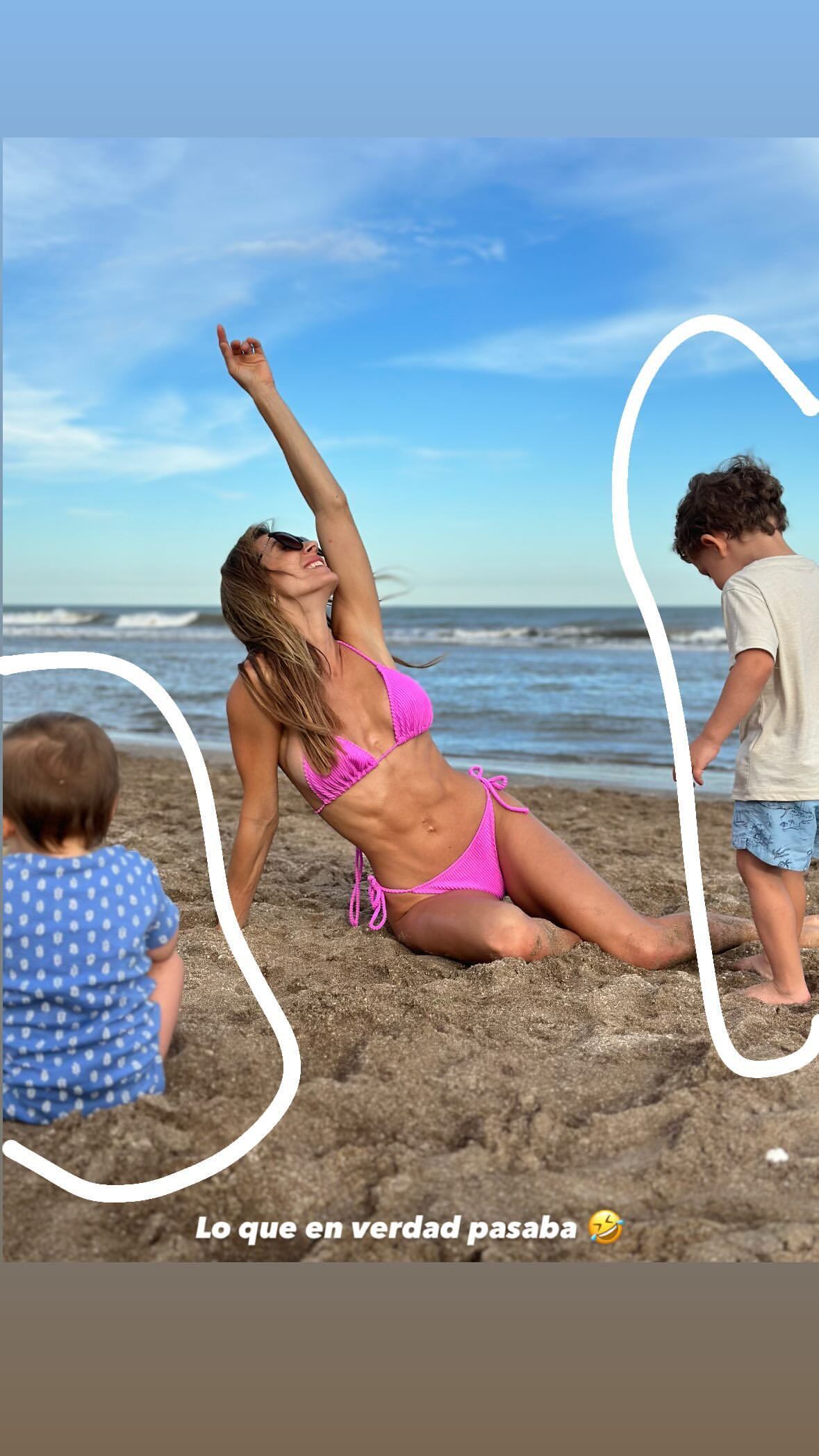 El secreto de Noelia Marzol para posar en bikini.