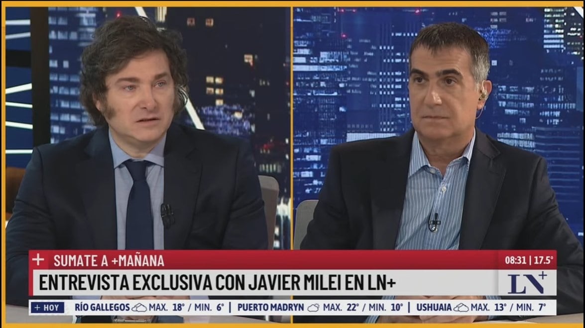 Javier Milei en LN+