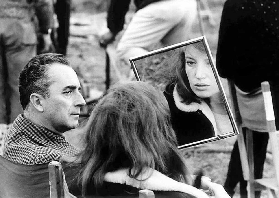 Monica Vitti, junto al director Michelangelo Antonioni (Archivo)