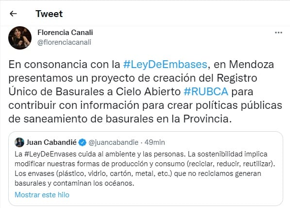 El horror ortográfico en la cuenta de la senadora Florencia Canali (Frente de Todos).