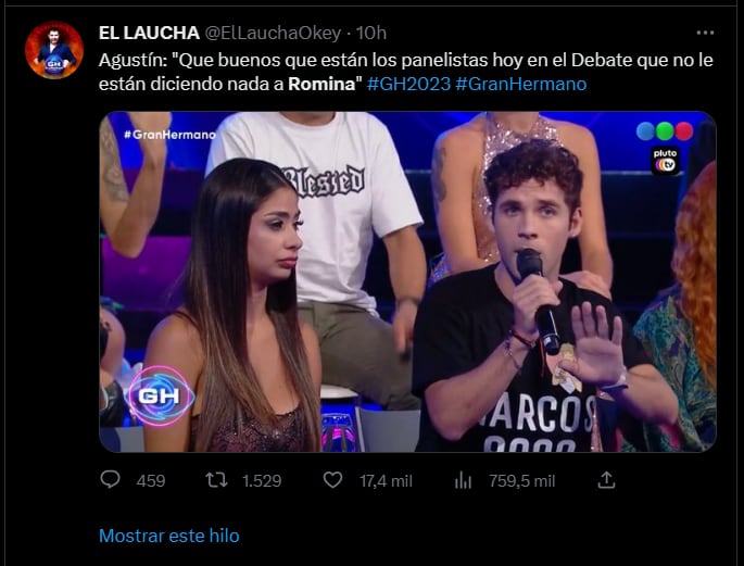 El duro debate de Romina