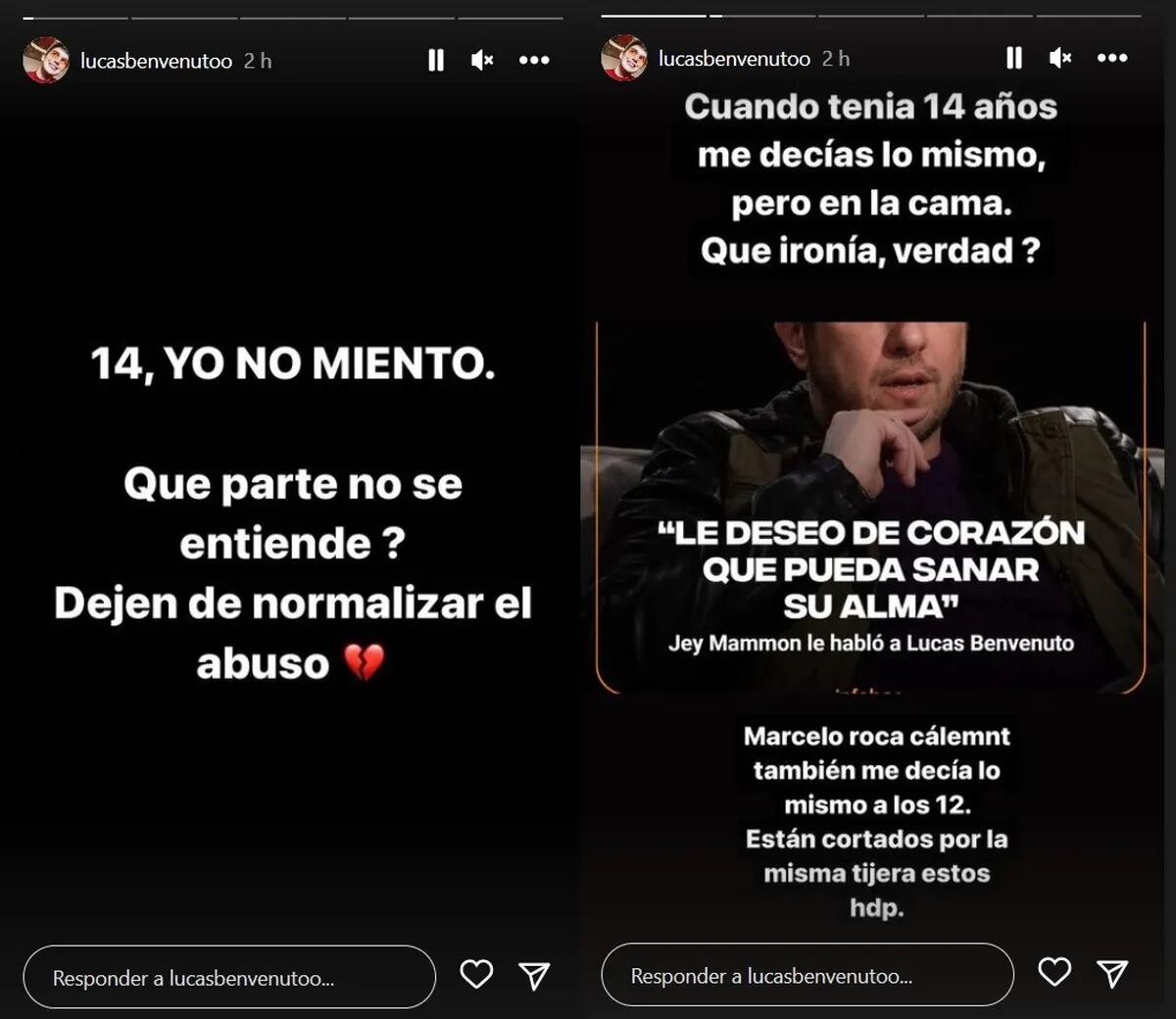 La respuesta de Lucas Benvenuto