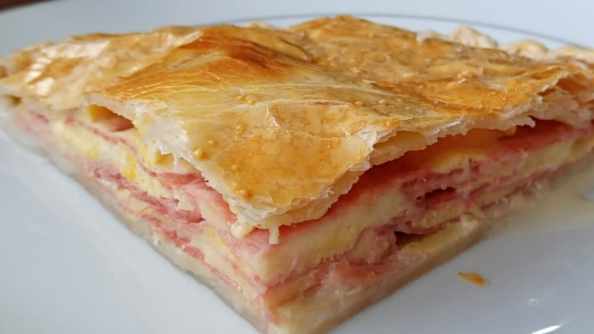 Receta de la tarta de jamón y queso, paso a paso