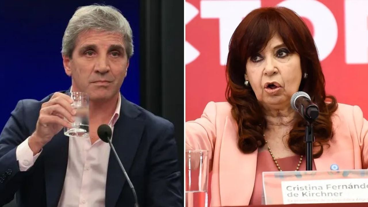 Duro cruce entre Luis Caputo y Cristina Kirchner