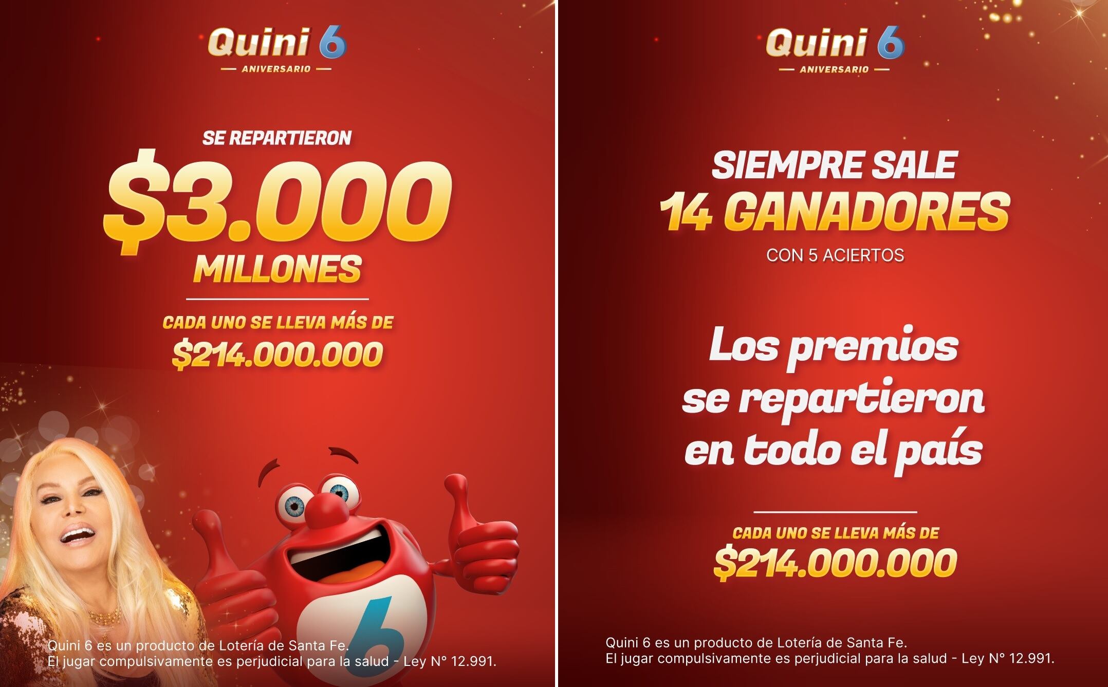 Ganadores del Quini 6, domingo 11 de agosto