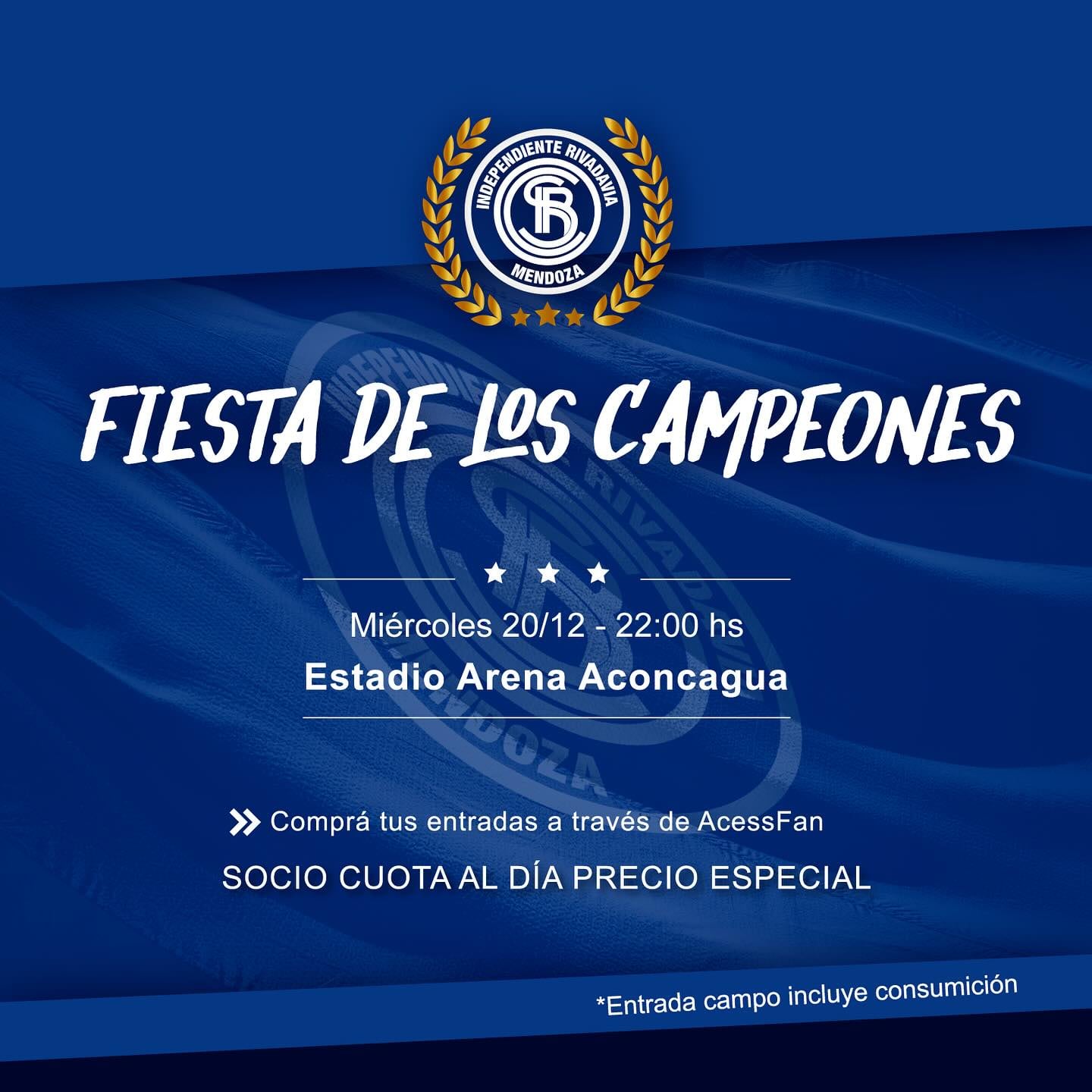 Se viene la fiesta de los campeones / Gentileza.