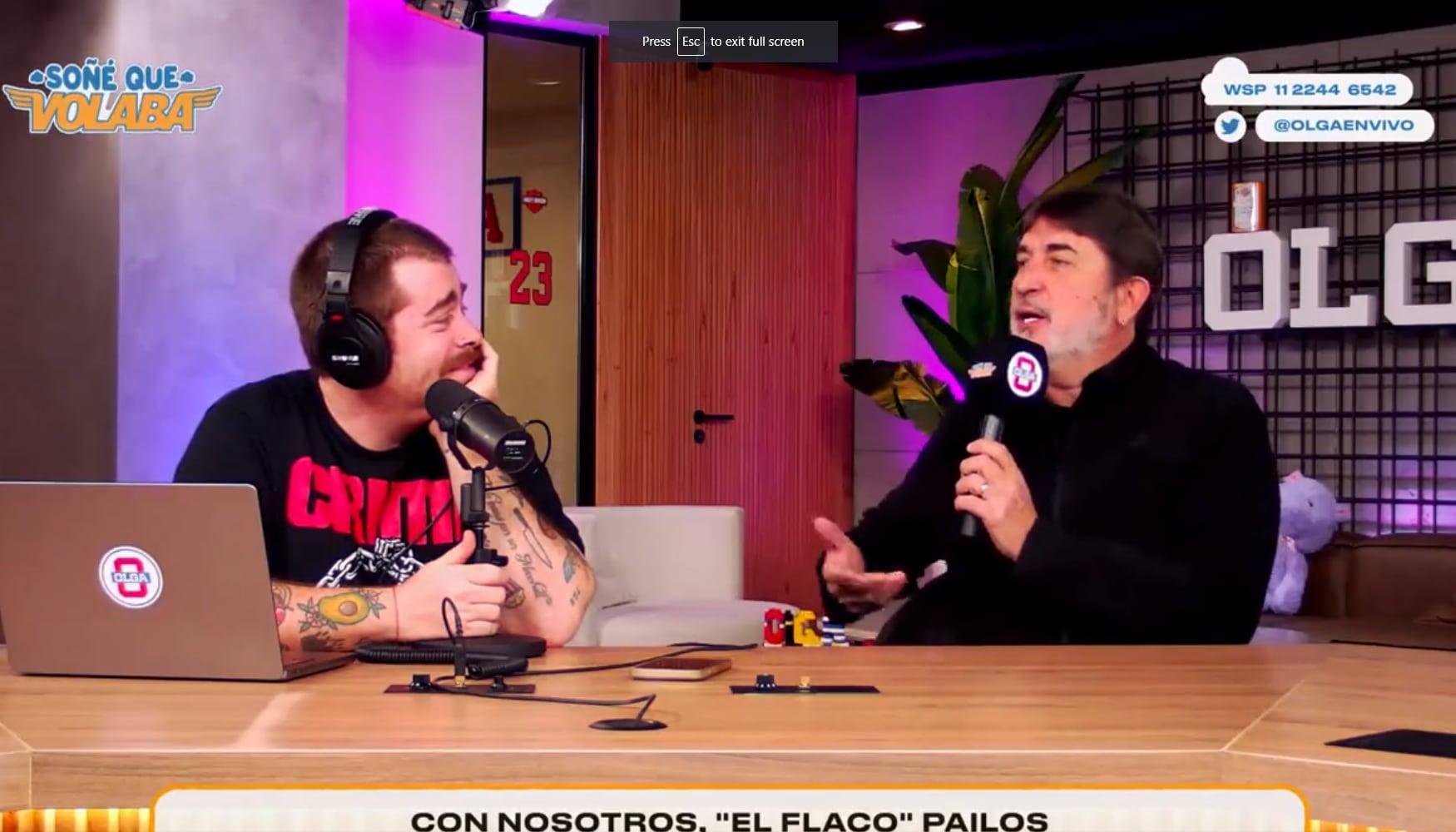 La visita del Flaco Pailos en Olga