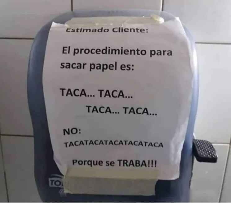 El delirante método que usó un restauran para que la gente no gaste todo el papel higiénico del baño