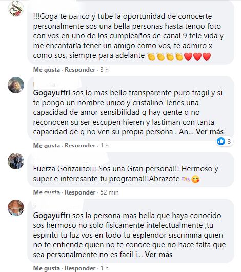 Yuffridi recibió mensajes de apoyo