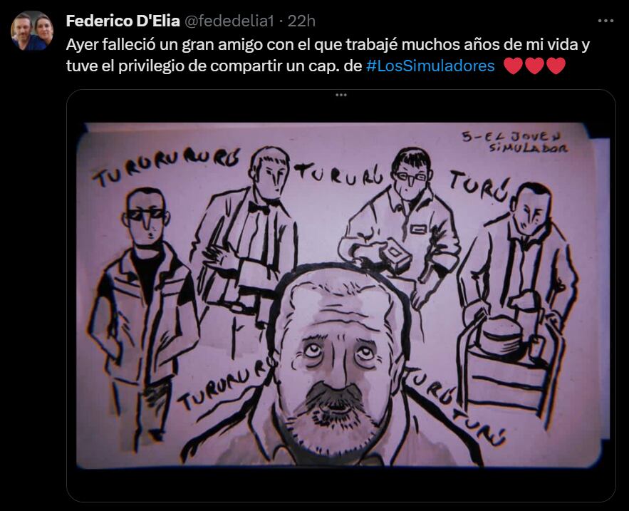 La despedida de Federico D'Elia a Hernán Martínez. Foto Captura: X / @fededelia1