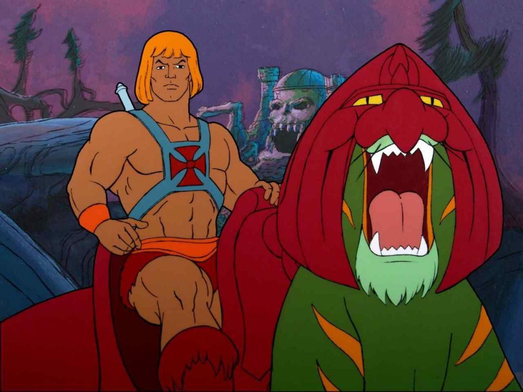 He-Man con Battlecat cuando invocaban el poder de Grayskull.