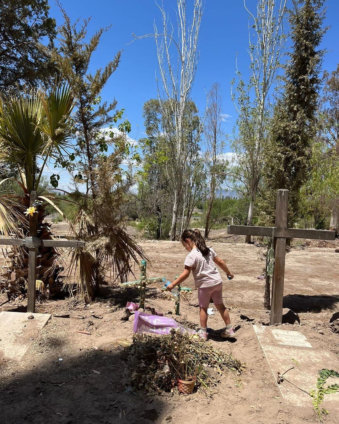 Las imágenes de Darío Barassi en la tumba de su madre / Instagram