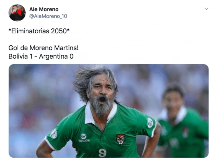 Memes tras la victoria frente a Bolivia en la altura: oxígeno, el pelado y "Papu" Gómez.