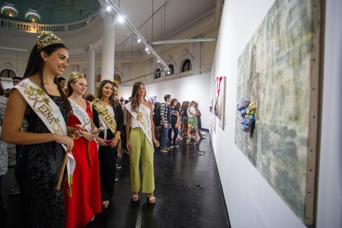 La reina y la virreina nacionales de la Vendimia, Natasha Sánchez y Giuliana Pilot, estuvieron presente junto a soberanas departamentales. Foto: Gentileza