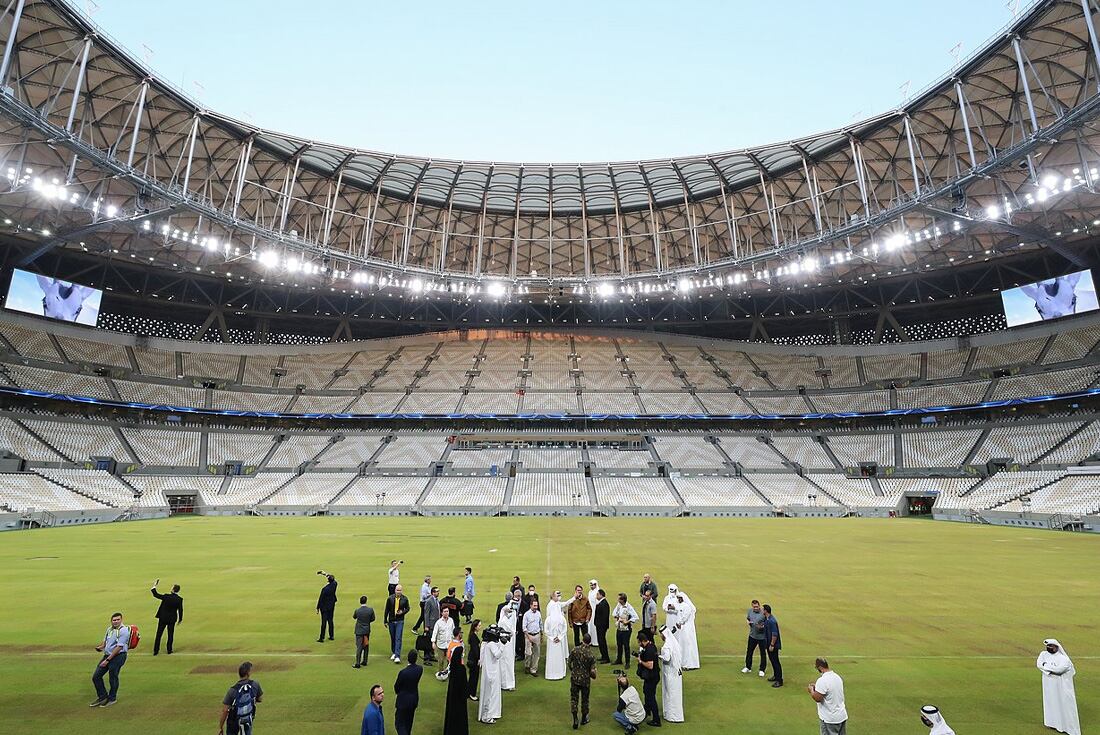 Unos de los imponentes estadios de Qatar. 