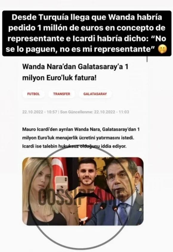 Mauro Icardi habría despedido a Wanda Nara y ya no es su representante.