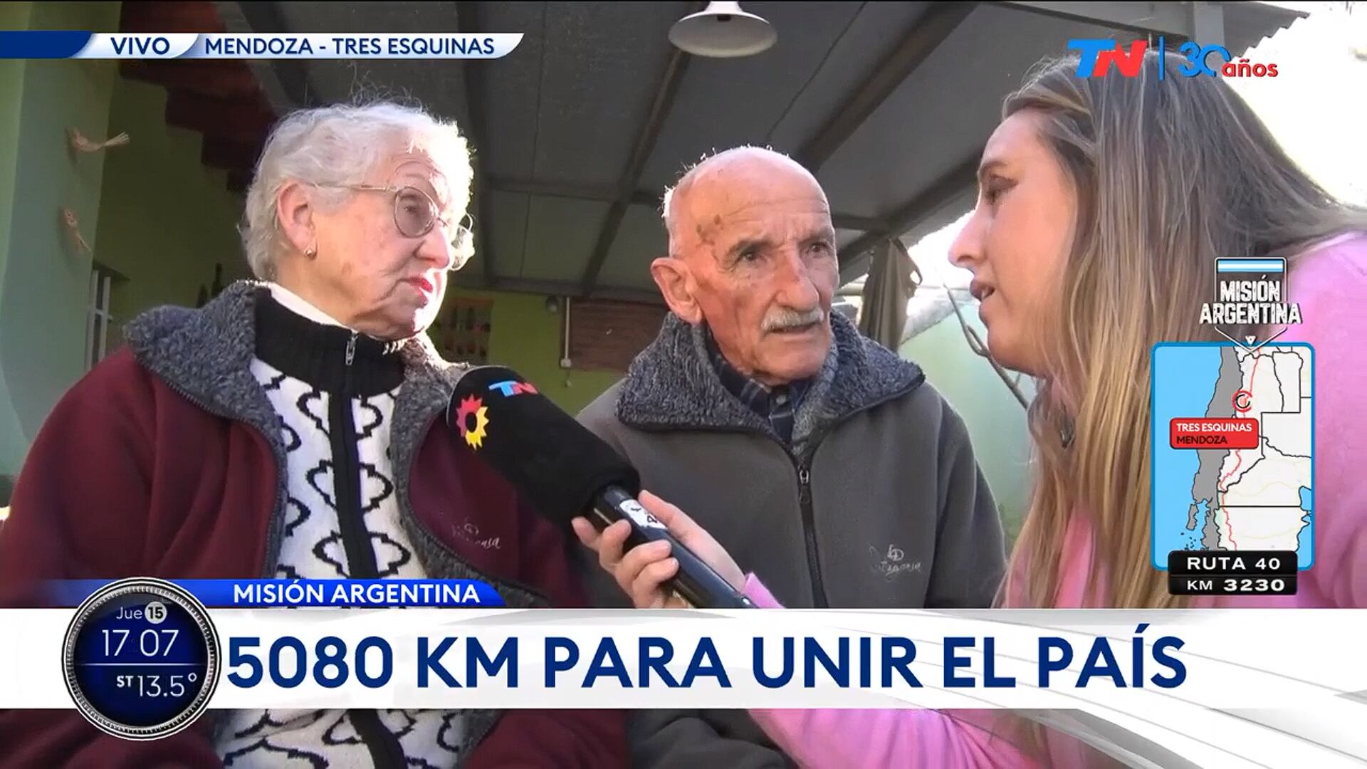 La pareja nunca había salido en vivo por televisión. Foto Captura: TN