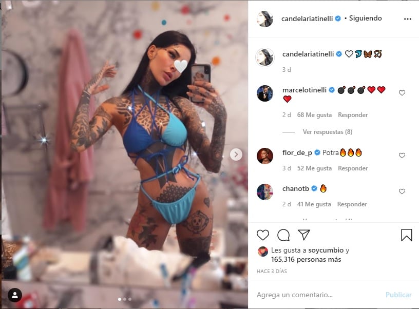 Cande Tinelli y sus tatuajes