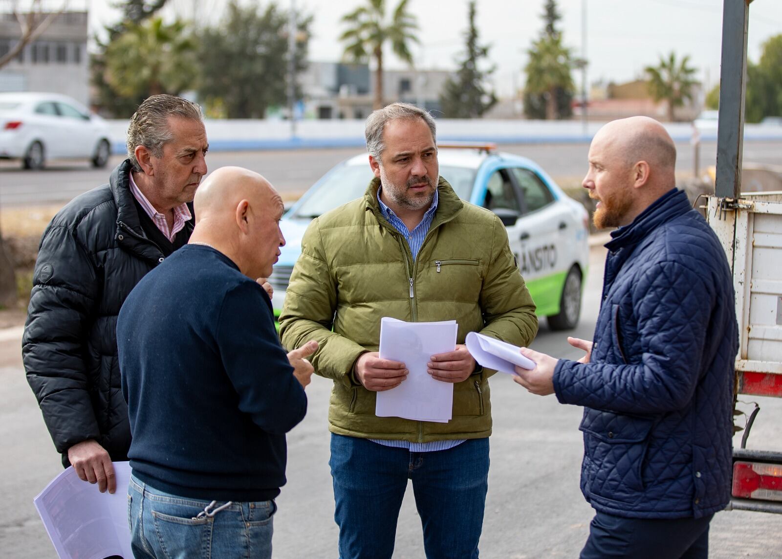 Stevanato y Allasino recorrieron el avance de las obras en calle Paso