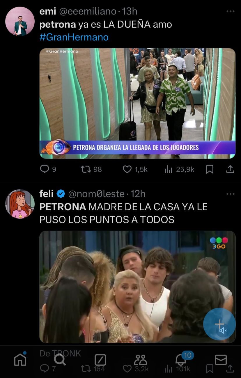 Los memes de Petrona, la participante de Gran Hermano.