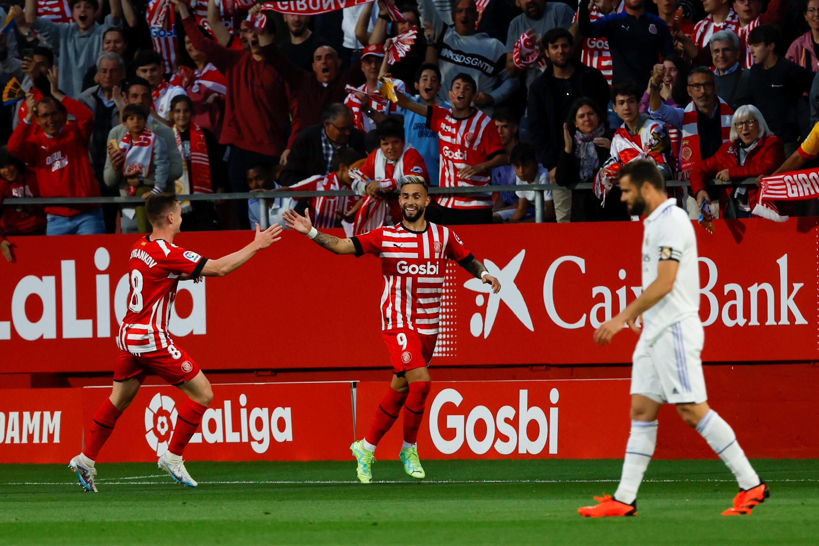 Taty Castellanos, el delantero argentino que le convirtió cuatro goles al Real Madrid por la Liga Española. (AP)