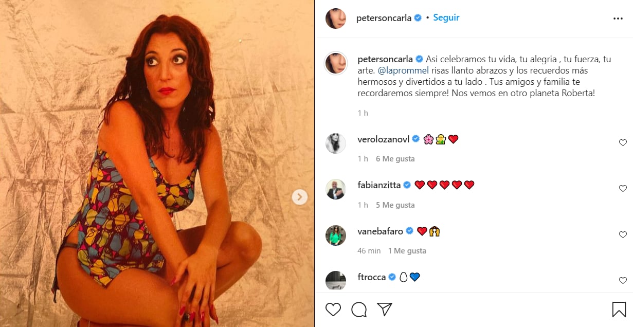 Así recordó Carla Peterson a Mariana Prommel.