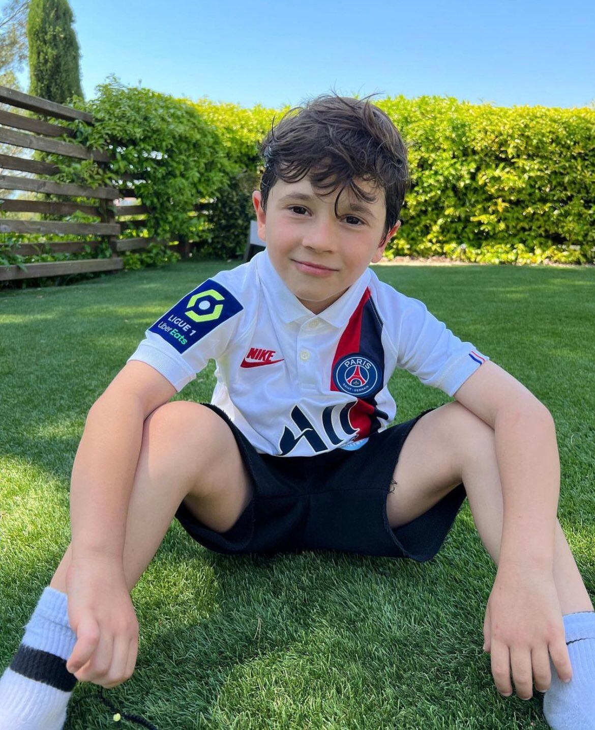 El hijo de Lionel Messi se mostró feliz en su primer entrenamiento en Inter Miami.