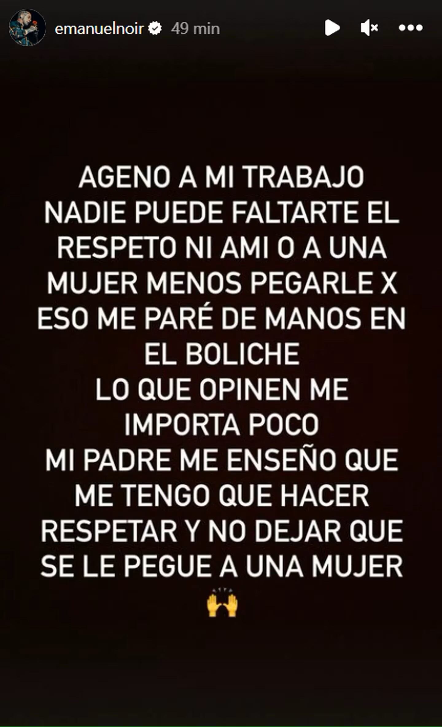 El descargo del cantante tras la pelea a la salida de un boliche hace seis días.