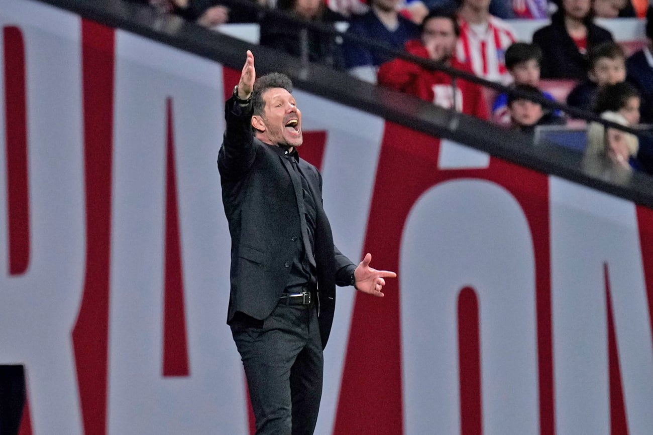 Diego "Cholo" Simeone, entrenador del Atlético de Madrid. / Foto: AP